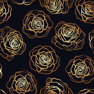 Rosen auf schwarzem Hintergrund kontrastreiche Grafik
