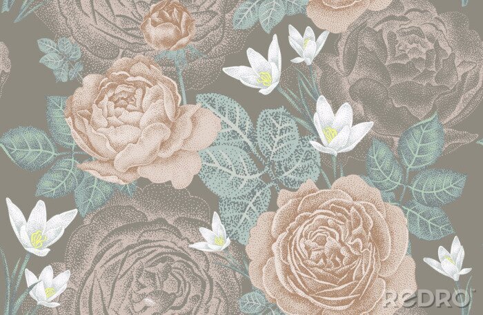 Bild Rosenbl?ten in dunklen gedeckten Farben