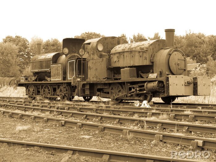Bild Rostige Lokomotive Zug auf Gleisen