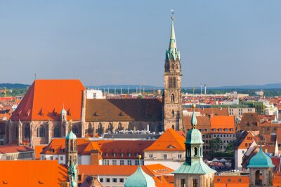 Bild Rote Dächer in der europäischen Stadt