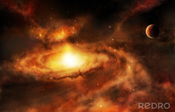 Bild Rote Nebel im Weltraum