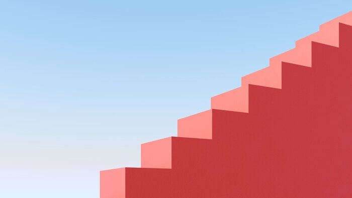 Bild Rote Treppe am Himmel