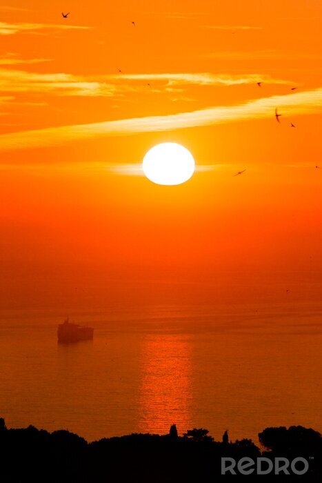 Bild Roter Sonnenaufgang in Afrika
