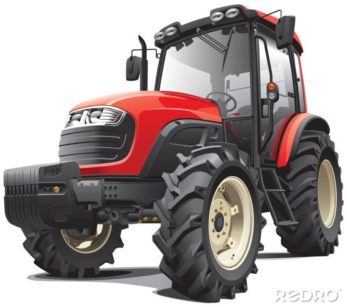 Bild roter Traktor