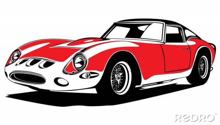 Bild Rotes Auto Zeichnung
