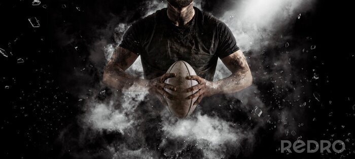 Bild Rugbyspieler im Nebel