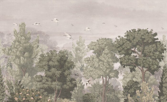 Bild Ruhiger Blick auf orientalische Frühlingsbäume