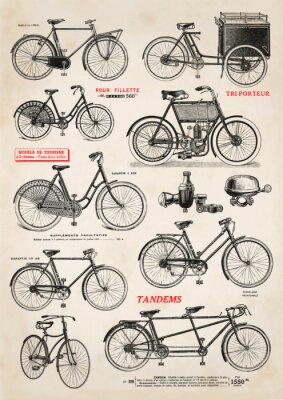 Sammlung alter Fahrräder