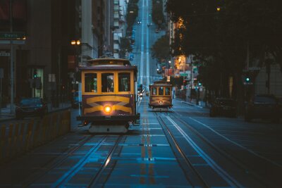 San Francisco bei Nacht auf den Straßen