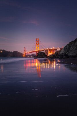 Bild San Francisco bei Nacht Brücke