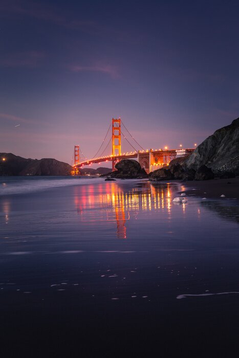 Bild San Francisco bei Nacht Brücke