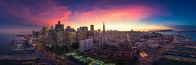 San Francisco Skyline und Sonnenuntergang