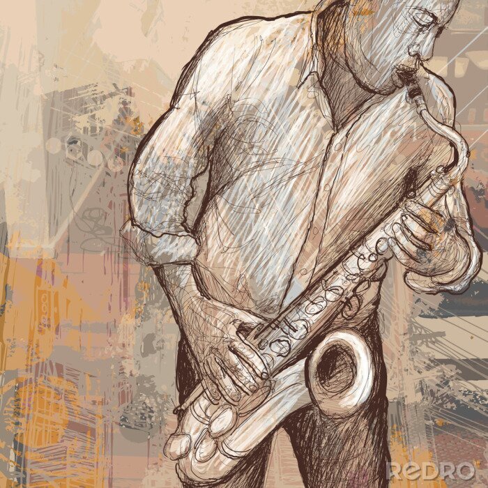 Bild Saxophonist und Jazzmusik