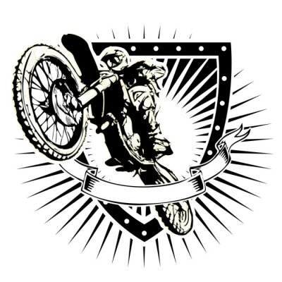 Schild mit Motocross-Motiv