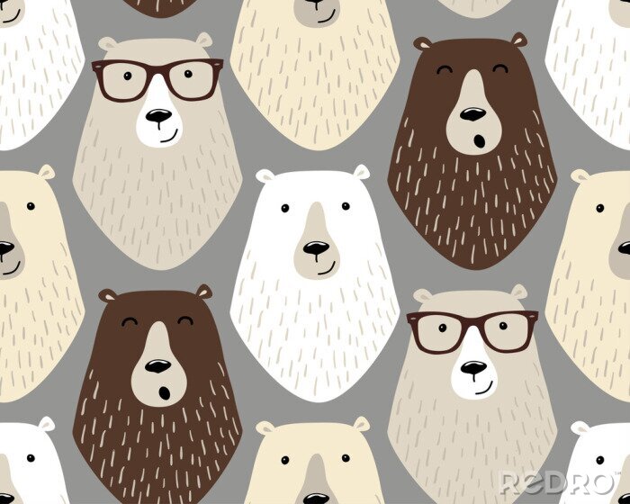 Bild Schöne Bärenjungen mit Brille