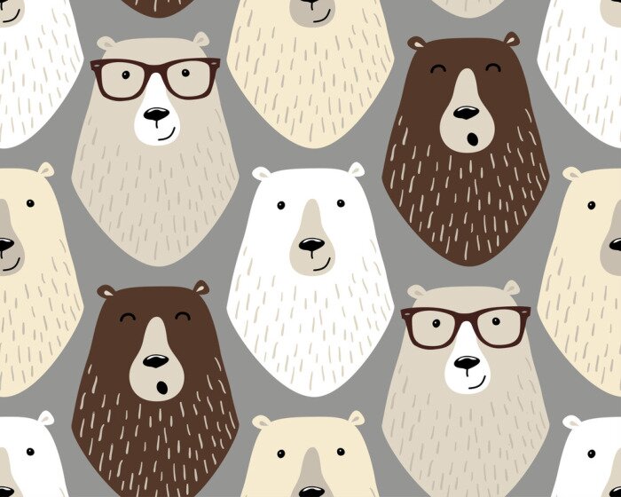 Bild Schöne Bärenjungen mit Brille