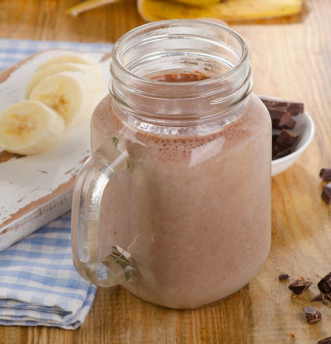 Bild Schokoladengetränk mit Bananen