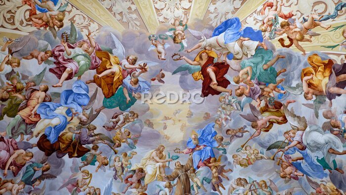 Bild Schutzengel auf dem Fresko in Sacro Monte di Orta