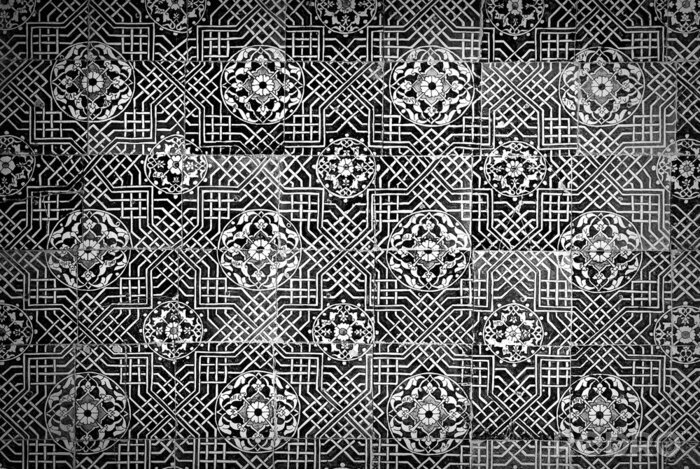 Bild Schwarz-weiß graue Ornamente