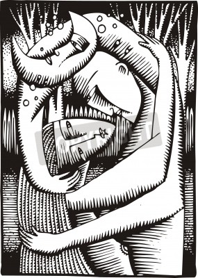 Bild Schwarz-Weiß-Porträt eines Menschen