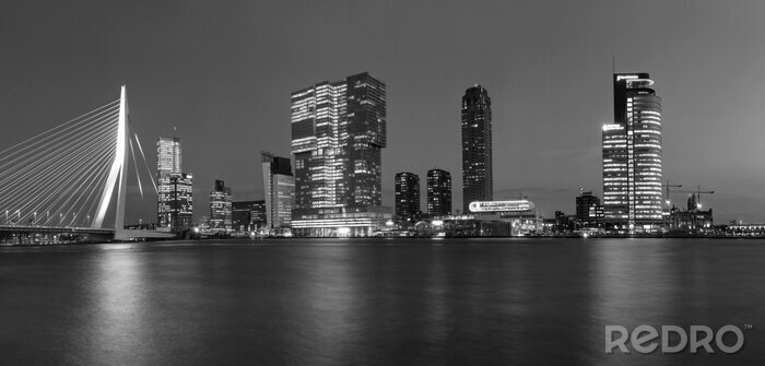 Bild Schwarz-weiß Stadt Rotterdam