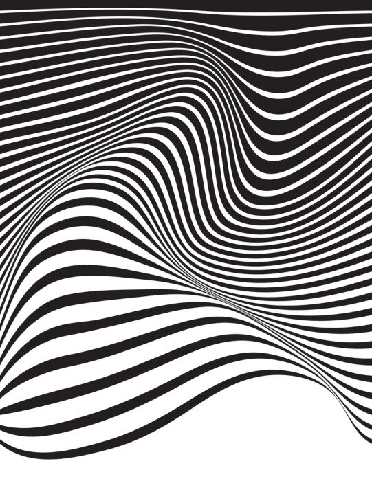 Bild Schwarz-weiße 3D-Streifen