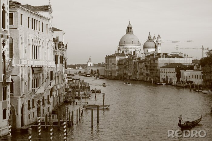 Bild Schwarz-weiße Abbildung von Venedig