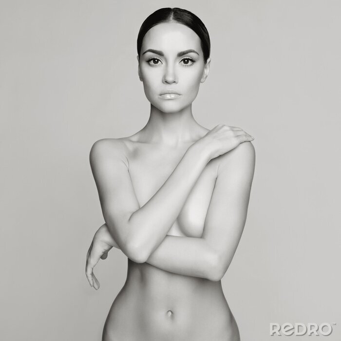 Bild Schwarz-weiße Darstellung einer nackten Frau