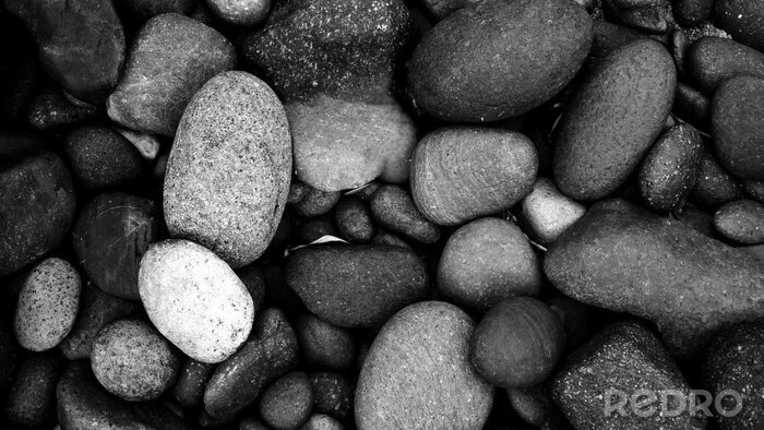 Bild Schwarz-weiße glatte Steine