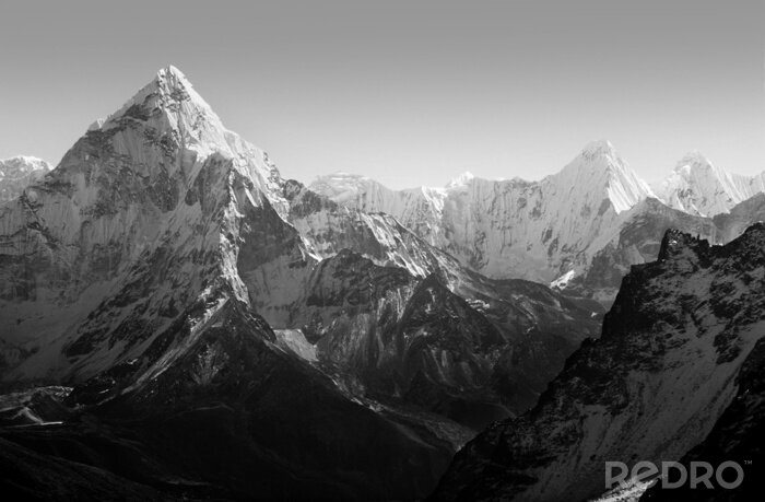 Bild Schwarz-weiße Himalaya-Gebirge
