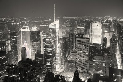 Schwarz-weiße New Yorker Skyline