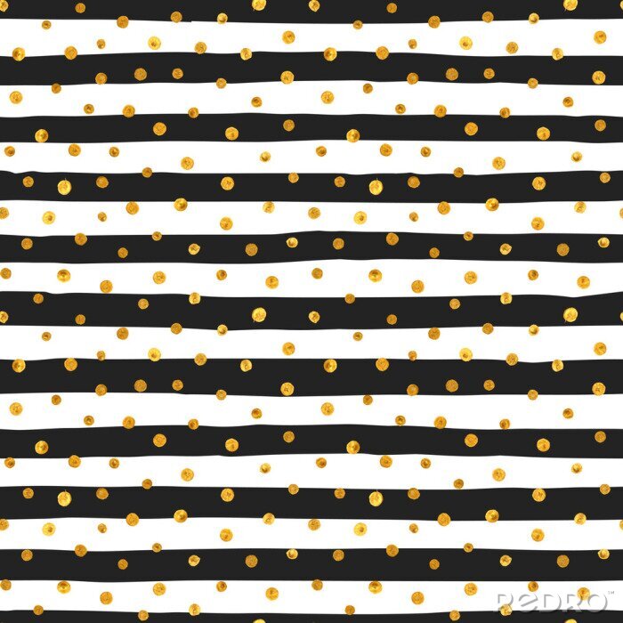 Bild Schwarz-weiße Streifen und orangefarbene Punkte