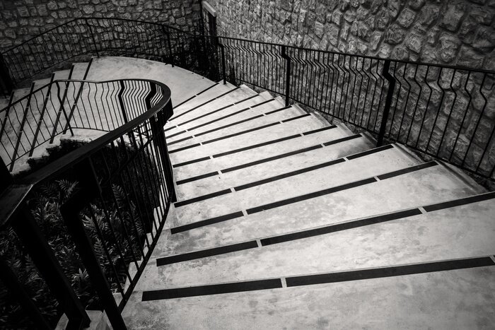 Bild Schwarz weiße Treppen