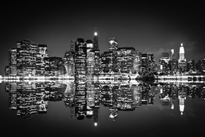 Bild Schwarz-weiße Wolkenkratzer in New York City