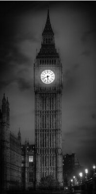 Bild Schwarz-weißer Blick auf Big Ben