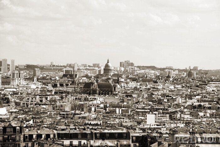 Bild Schwarz-weißer Blick auf französische Stadt