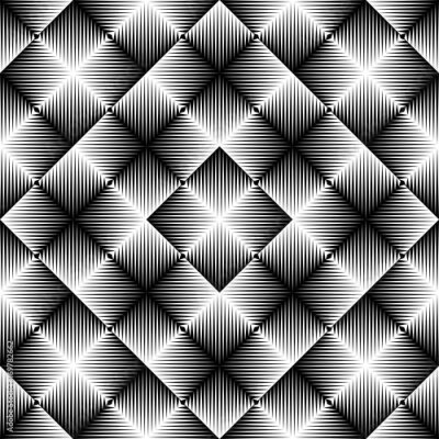 Schwarz-weißes geometrisches Muster in 3D