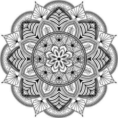 Bild Schwarz-weißes Mandala