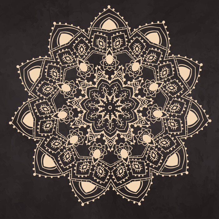 Bild Schwarz-weißes Mandala Ornament