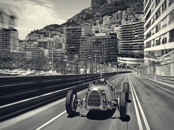 Bild Schwarz-weißes Sportauto