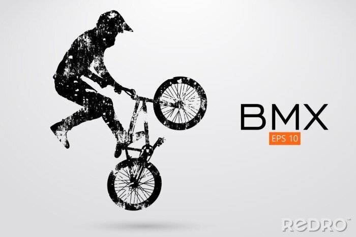 Bild Schwarze BMX-Silhouette