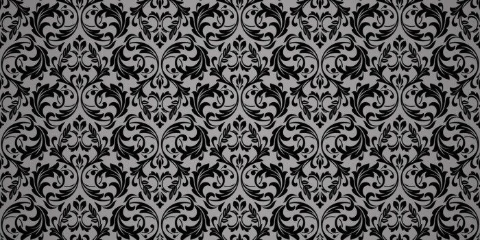 Bild Schwarze Ornamente auf grauem Hintergrund