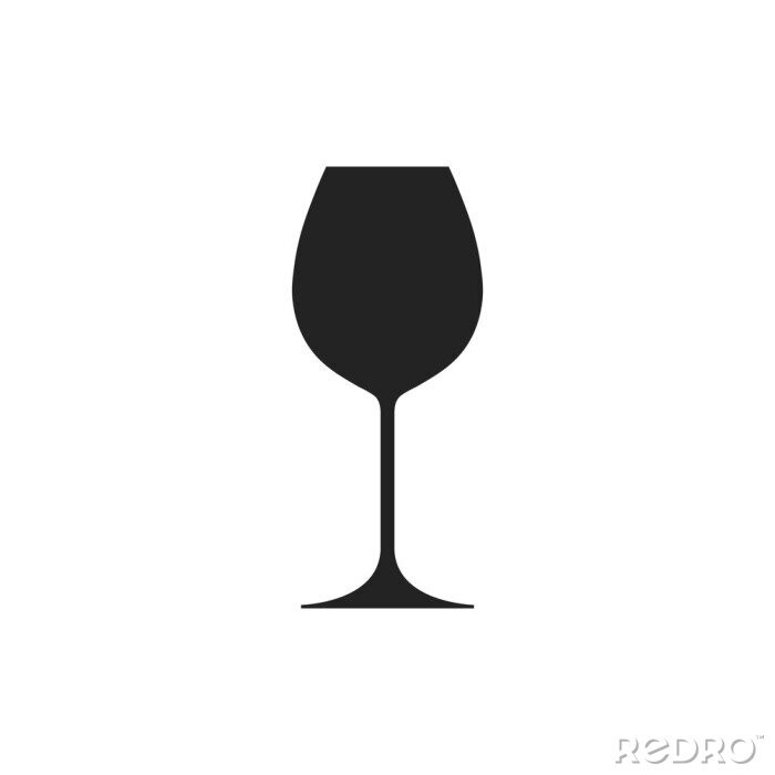 Bild Schwarzes Weinglas Grafik