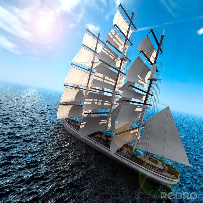 Bild Segelboot auf Meer