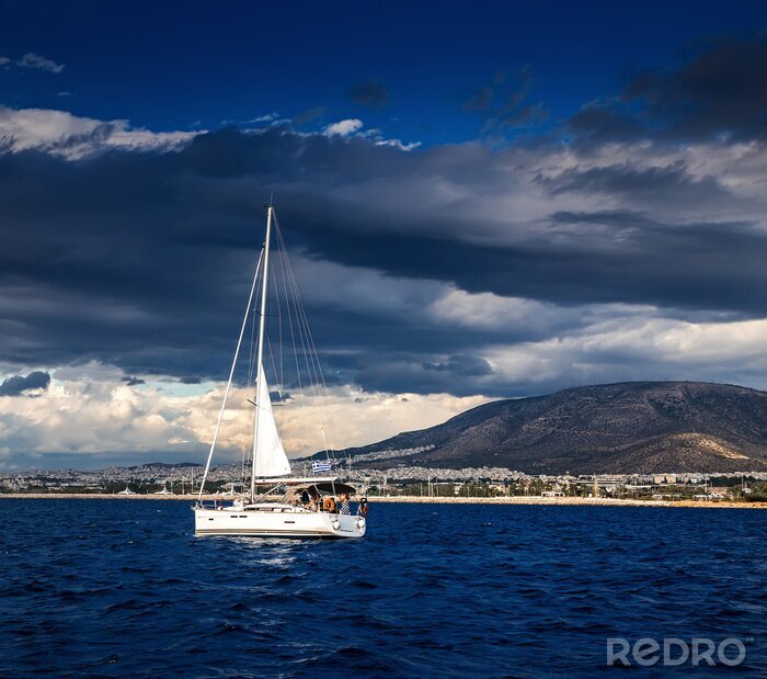 Bild Segelboot und Wolken