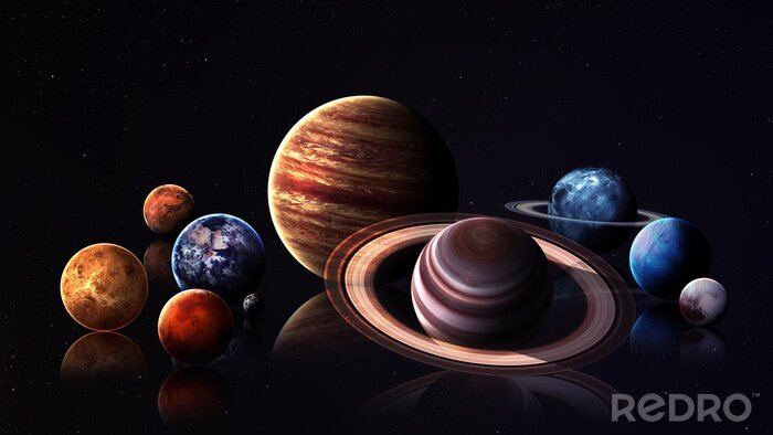 Bild Sehr detailliertes Sonnensystem