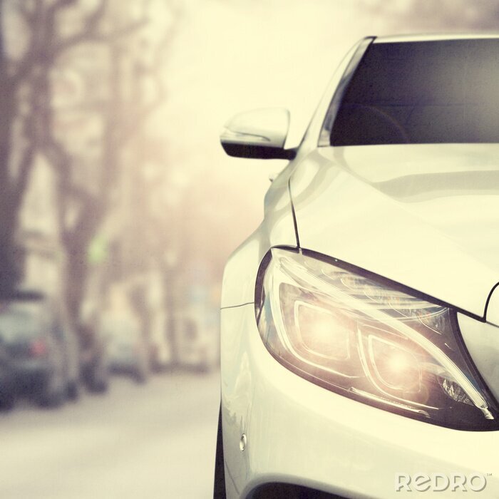 Bild Seite des weißen Autos