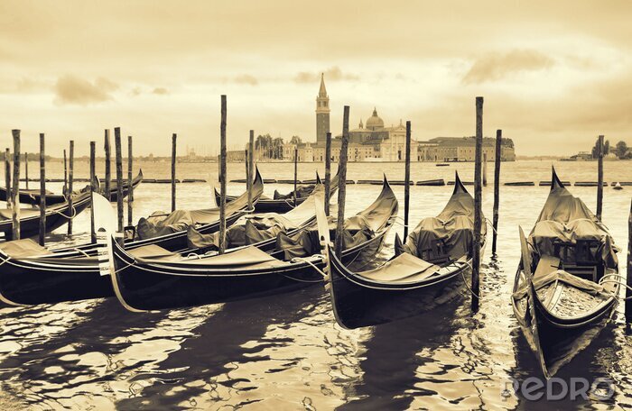 Bild Sepia-gondeln