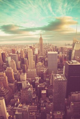 Bild Sepia-Wolkenkratzer in Manhattan