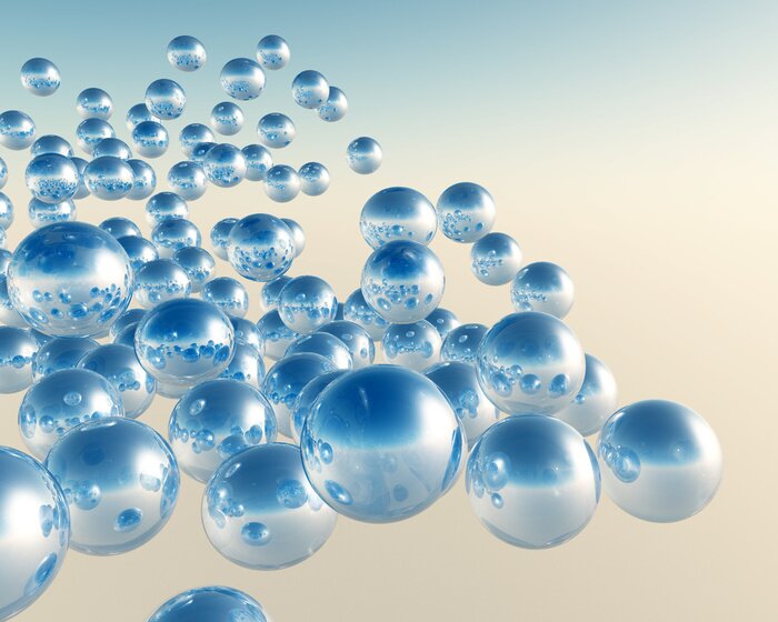 Bild Silberne Kugeln 3D